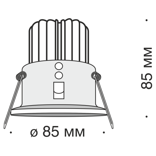 Встраиваемый светильник Technical DL034-2-L12B