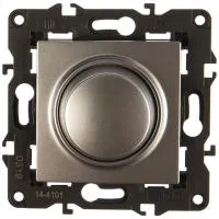 Поворотно-нажимной светорегулятор ЭРА 14-4101-03 400ВА 230В, IP20, Elegance, алюминий Б0034341