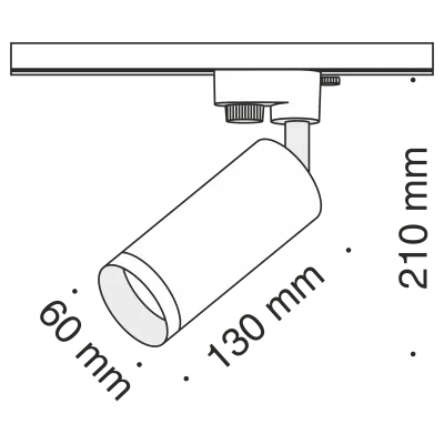 Трековый светильник Technical TR004-1-GU10-CH