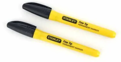 Набор маркеров с заостренным наконечником, черный 2 шт Stanley 0-47-316
